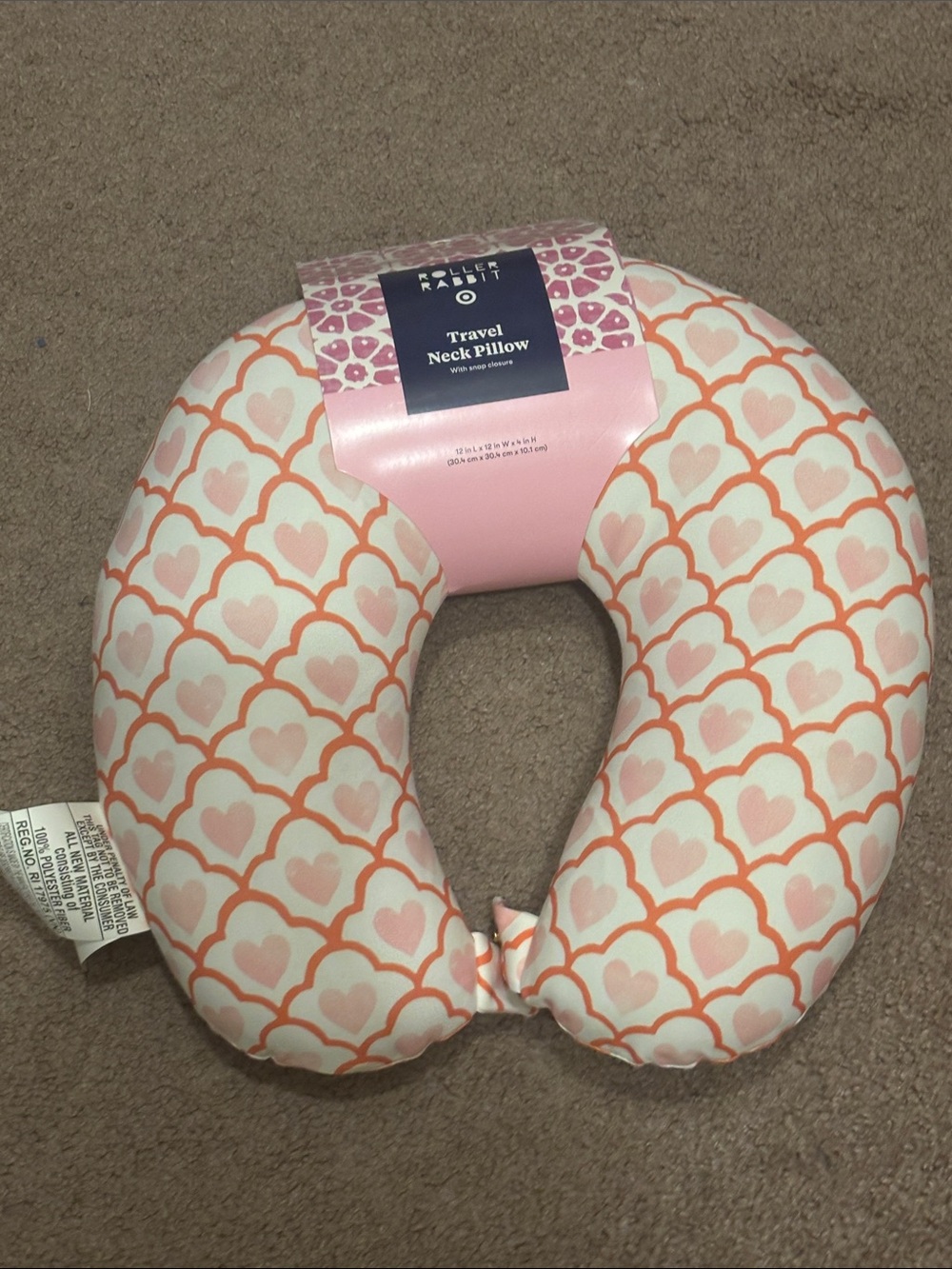 NWT Roller Rabbit Travel Neck Pillow